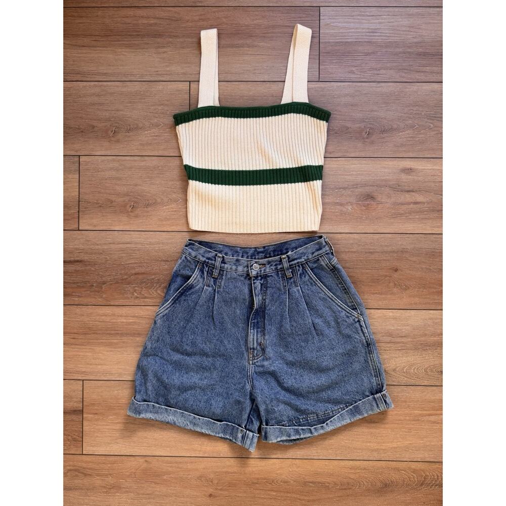 Vintage Bill Bass Ultra High Rise Mom Jean Early 90s Denim Jean Shorts Medium - Picture 3 of 12